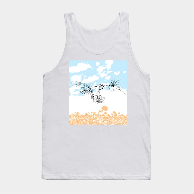 Hummingbird print Tank Top by rachelsfinelines